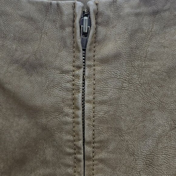 Free People Womens 8 Modern Femme Vegan Faux Leather Mini Skirt Brown‎ Tobacco - Picture 5 of 12